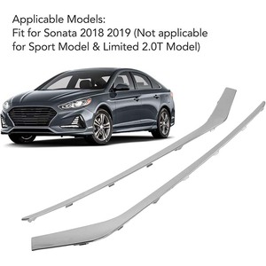 Vordere Stoßstange Untere Nebelscheinwerfer-Zierleiste Chrom-Verkleidung Trittschutzleiste für Hyundai Sonata 2018 2019 <span class=keywords><strong>86551</strong></span>-E6700 86552-E6700 C2AA0 - Product Image 2
