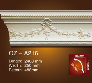 <span class=keywords><strong>Corniche</strong></span> décorative en polyuréthane pour <span class=keywords><strong>plafond</strong></span>, design européen, pour hôtels, moulures en mousse PU pour intérieur - Product Image 6