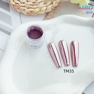 Mise à jour Nouveau 6 Couleurs Miroir Chrome Poudre Nail Décoratif Rose Couleur Nail Chrome Pigment - Product Image 1