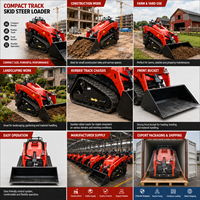 Bestes Preis-Leistungs-Verhältnis Mini-Raupenlader CE EPA Kompakter Steh-Radlader Chinesischer OEM Maßgefertigter Landwirtschafts- und Bau-Lader