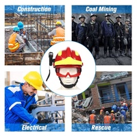 Casque d'équipement de sauvetage pompier lutte contre l'incendie avec lampe de poche pour l'industrie du charbon et des mines