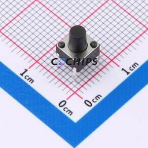 SMG-01-H080A1 Tactile Switch DIP-4P,6x6mm Switch Single Pole Single Throw Round Button 2.5N 6mm - Product Image 1