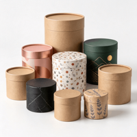 Boîte cylindrique en papier personnalisée, jetable et recyclable, pour emballage écologique de thé, café, bougies et cadeaux de luxe – Vente en gros