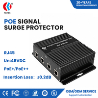 Protecteur de réseau PoE, protection de ligne de données SPD, 1 port, 8 fils, protection complète, montage sur rail DIN, CE RoHS, DC 48V pour caméra IP intelligente