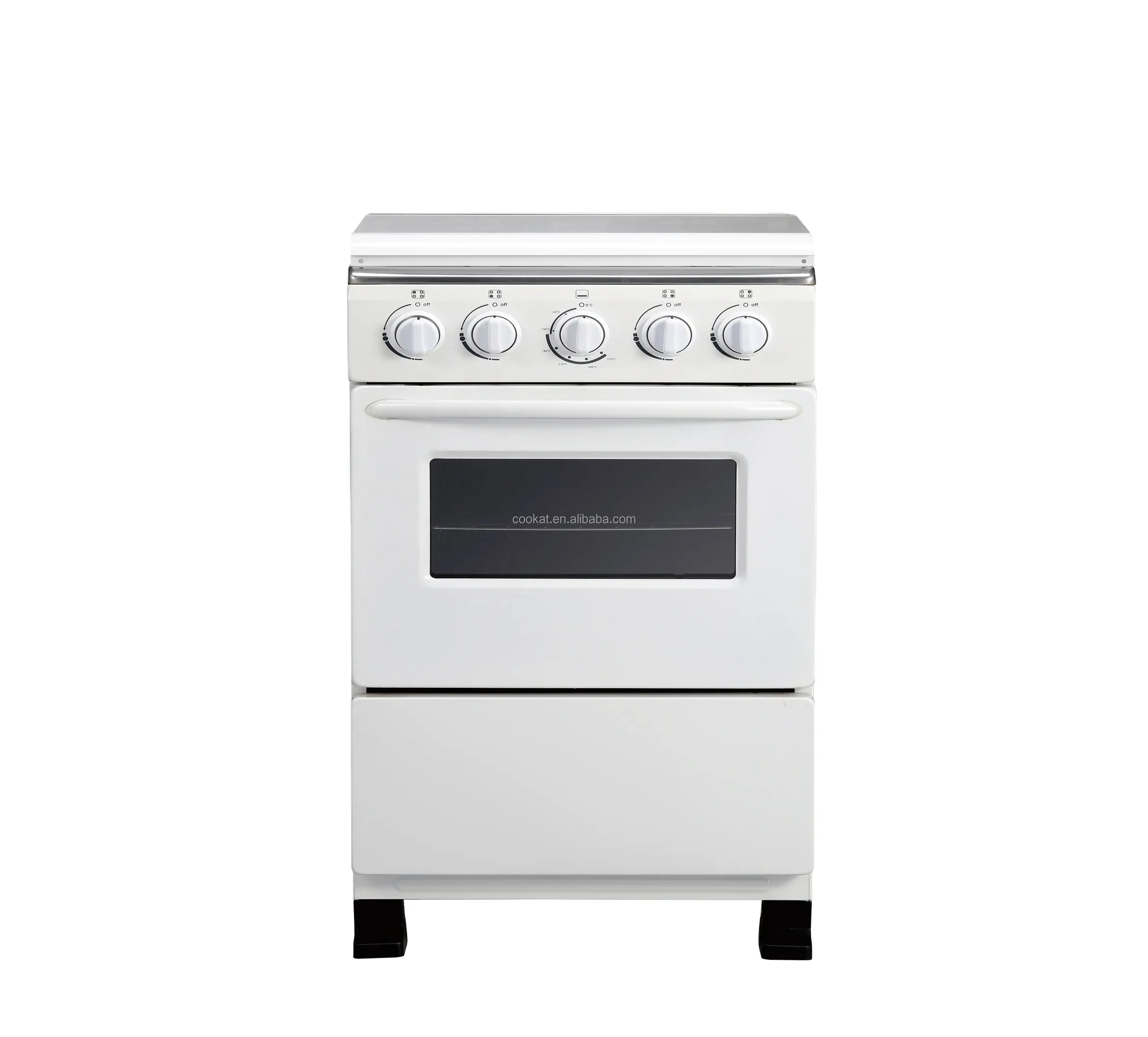 Cuisinière à gaz multifonction à 4 brûleurs avec four 3 en 1/4 en 1/5 en 1/6 en 1