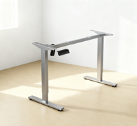 Cadre de bureau debout en acier moderne et économique, réglable électriquement en hauteur, ergonomique, durable, pour bureau et domicile, assis-debout, garantie 2 ans