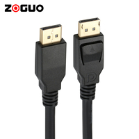 Câble DP 1.4V 8K/60Hz HDR, conducteur en cuivre sans oxygène, plaqué or, coque en PVC noir ABS pour ordinateur portable/HDTV/projecteur/moniteur/DVD