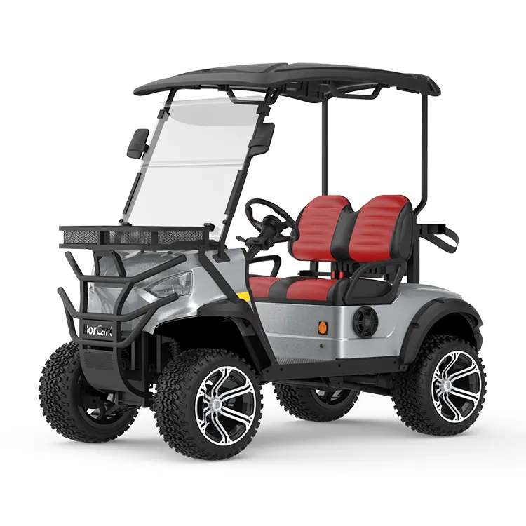 2024 Sightseeing 2 Seat Electric Golf Carts Aluminium Floor Club Cart Car Electric Golf Buggy Hunting Cart With Lithium Battery