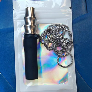 Embout de chicha Erliao en métal et silicone, accessoire de fumage tendance en forme de démon et d'animal avec chaîne - Product Image 3