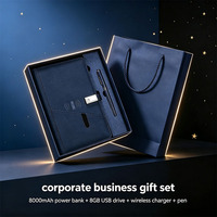 Ensemble cadeau d'entreprise personnalisé avec logo, mini bloc-notes à couverture rigide avec chargeur sans fil et stylo, haut de gamme, premium, exécutif