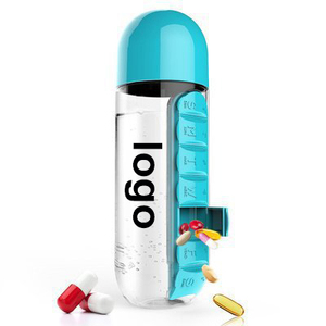 2026 New Trend Style Plastic Custom Water Bottle Daily Pill Eco-friendly Pill <b>Box</b> Water Plastic Bottle - Product Image 3