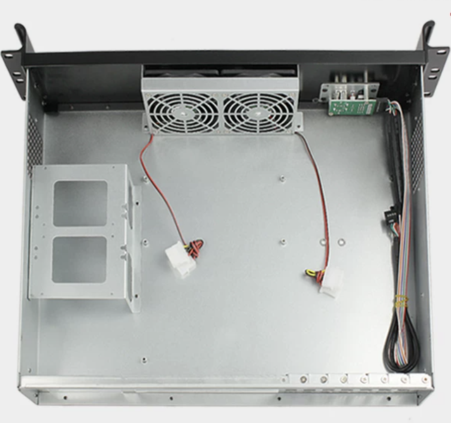 Best Option 2U HDD Drive Bays Storage Server Case Chassis Aluminum Alloy MicroATX Form Factor Rack Type in Stock with Fan