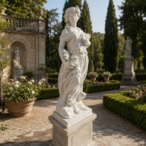 Estatua de Figura Femenina de Mármol de Lujo Personalizada - <span class=keywords><strong>Diosa</strong></span> de la Cosecha Clásica y Atemporal para Proyectos de Paisajismo de Alta Gama - Product Image 3