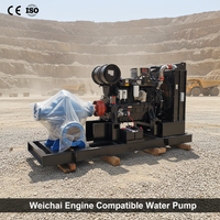 Pompe à eau WEICHAI pour l'industrie minière de l'or, pompe centrifuge de 8, 10 et 12 pouces compatible avec moteur diesel Weichai