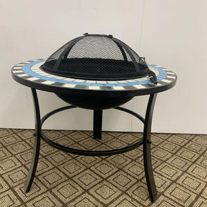 Outdoor Mozaïek Tegel Tafel Vuur Pits Barbecue Bbq Tafel Buiten Achtertuin Tuin Buitenverwarming Staal En Mozaïek Tegel - Product Image 5