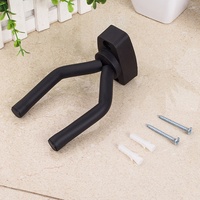 Guitar Hook Stand with Short Wall Hooks for Violin Ukulele Guitar Electric Guitar Bass-Durable Metal & Sponge Black Lightweight