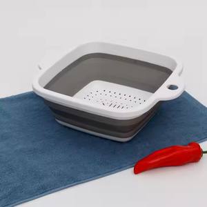 Çevre Dostu PP TPR Koyu Gri Mutfak Süzgeci Meyve Sebze Süzgeci Plastik Süzgeç Ev Mutfak İçin Lavabo Rafı - Product Image 4