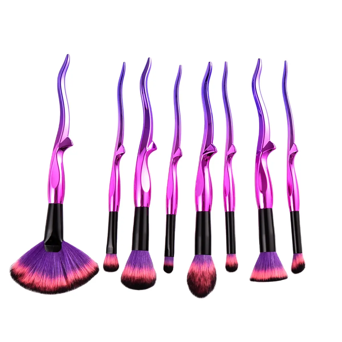 Plating Handle Makeup Brush Set Wholesale For Wholesales Powder Eye Shadow Blush Contour Makeup Brushes Set Crystal Makeup Brush