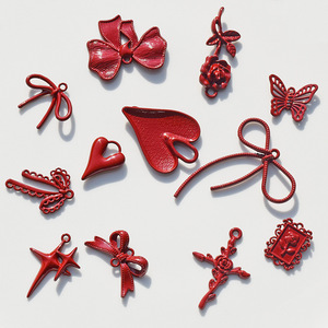 Ankora Red Series Charms Heart Butterfly Bowknot Flower Star Cross <b>Lock</b> Zinc Alloy Unisex DIY Jewelry Kit Gift - Product Image 4