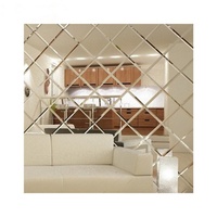 Carreaux de miroir en verre argenté Art Déco de luxe pour la décoration murale de salle de bain, normes européennes, tailles personnalisables, marque SINOY