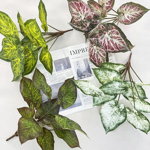 ใบไม้ประดิษฐ์ขายส่งจากโรงงานโดยตรงสำหรับตกแต่งดอกไม้ ต้นไม้จำลองสีเขียว - Product Image 4