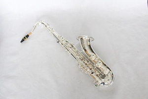 Saxophone ténor triple, saxophone ténor couleur argent, clé dorée plaquée argent, saxophone ténor - Product Image 2