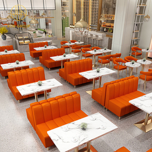 Café Café Marbre Cabine et Table Chaise Meubles Canapé Cabine Sièges Ensemble pour Restaurant et Café - Product Image 2