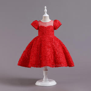 2022 вышивка аппликацией из бисера, пышное платье принцессы длиной до колена, платье для скрипки, пианино для представлений, рождественские платья для девочек/ - Product Image 5