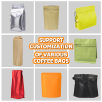 Bolsas de Café Impresas Personalizadas con Válvula, Bolsa con Cierre Hermético y Fondo Plano, Envase Reutilizable de 250g 500g 1kg