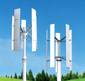 Éolienne à axe vertical de type H 5KW 5 pales 220V 380V Triphasé CA Hors réseau Raccordée au réseau Générateur éolien Usine OEM - Product Image 3