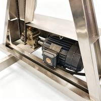 Mélangeur à double cône en acier inoxydable 50L, machine à mélanger les poudres, économie d'énergie pour l'alimentation, les produits chimiques et les engrais