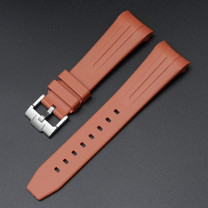 Boucle orange + argent