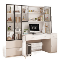 Bureau d'ordinateur électrique réglable en hauteur pour petit appartement, avec étagère épaissie en bois massif, idéal pour l'écriture des enfants et des étudiants dans la chambre