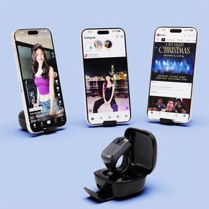 Không dây có thể sạc lại 1000dpi Mini Dọc chuột cầm tay ngón tay Vòng trình bày Clicker video cuộn trang Turner cho - Product Image 2