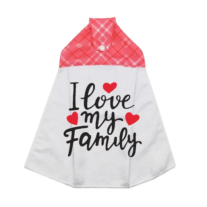 New Design Colorful Dress Shape Sublimation Waffle Kitchen Towels for Dish Clean and Hand Drying in DIY Printing