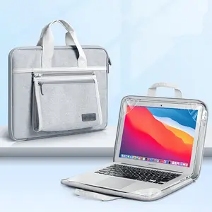 Yeni macbook 13.6 15.3 M3 için 14.2 inç kılıf laptop aksesuarları iş evrak bilgisayar çanta tuval laptop kılıfı çantası