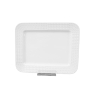 Assiettes plates en gros à prix réduit, OEM pour restaurants et hôtels, ensemble d'assiettes à dîner rondes en céramique et porcelaine blanc pur de 10,5 pouces