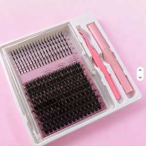 Cils en éventail DIY en gros, cils en éventail <span class=keywords><strong>manga</strong></span>, faux cils en éventail, kit d'extensions de cils moelleux 100D, cils en éventail mixtes - Product Image 1