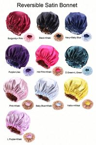 Bonnet de Nuit Unisexe en Satin Double Couche Couleur Unie Réglable – Idéal Quotidien Toutes Saisons – Grande Vente - Product Image 6