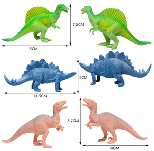 6 pièces de petits jouets en plastique colorés en forme de dinosaures pour enfants - Product Image 4