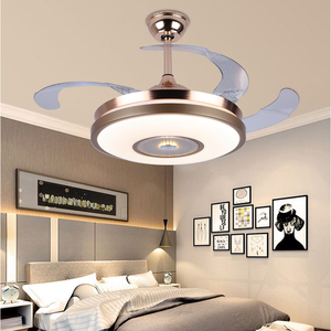 <span class=keywords><strong>Ventilador</strong></span> <span class=keywords><strong>de</strong></span> <span class=keywords><strong>techo</strong></span> con pantalla acrílica moderna <span class=keywords><strong>de</strong></span> 42 pulgadas con luz LED, nuevas aspas plegables retráctiles decorativas, control remoto - Product Image 3