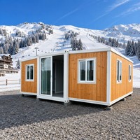 Maisons mobiles pliantes SUNRISE 40ft 20ft, mini-maisons, maisons préfabriquées prêtes à l'emploi, maison préfabriquée extensible à deux chambres