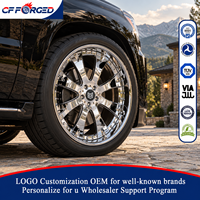 Vente Flash Jantes forgées 2 pièces chromées 22x9.5 24x10.0 26x10.0 6x139.7 à déport profond pour Chevrolet Suburban