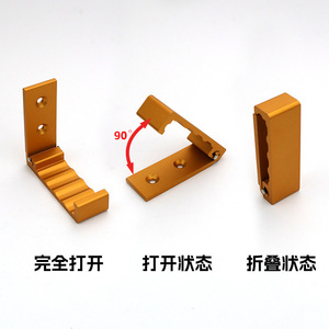 Aluminum Folding Coat <b>Hook</b> Wall Mounted Self <b>Adhesive</b> Bathroom Home Use Single <b>Hook</b> Hardware Accessory - Product Image 2