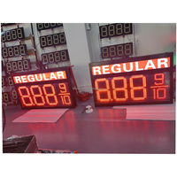 Papan Harga Bahan Bakar LED 18" 24" Reguler 8.889/10 Warna Merah WIFI+RF Dengan Remote Control
