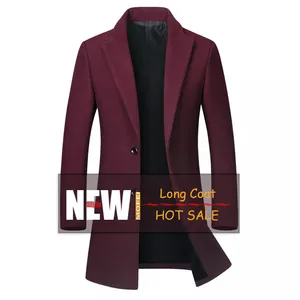 New Style Hot Selling Spring And Autumn Long Fashion Men's Trench Coat Slim Fit Overcoat New Casual Coat Jacket For Men