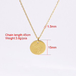 Collier de fleurs de <span class=keywords><strong>naissance</strong></span> différentes minimaliste et polyvalent bricolage poli miroir - Product Image 4