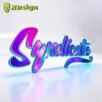 Enseigne néon lumineuse XDSign personnalisée rapide, lettres 3D LED multicolores pour entreprise, publicité étanche IP65 pour voiture