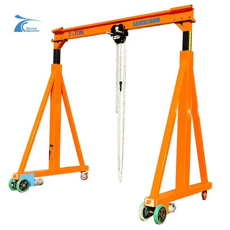 Factory Price 1t,2t,3t,5t,7.5t,10t,15t,20t Small Mobile Portable Boat Lifting Gantry Crane With Hoist