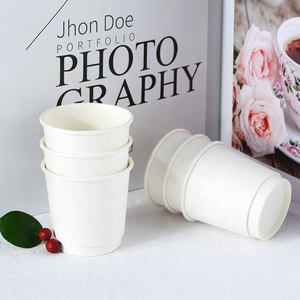 Dùng một lần 4oz đôi tường Giấy Caster ly thân thiện với môi cách điện leakproof thiết kế cho Espresso thử nghiệm nước giải khát lấy mẫu - Product Image 3